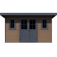 Gartenhaus aus WPC 28mm, Holzoptik braun, 386x292cm PREMIUM - Woodlife Garden