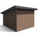 Gartenhaus aus WPC 28mm, Holzoptik braun, 386x292cm PREMIUM - Woodlife Garden