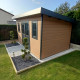 Gartenhaus aus WPC 28mm, Holzoptik braun, 386x292cm PREMIUM - Woodlife Garden