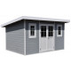 Gartenhaus aus WPC 28 mm, hellgrau, 386x292cm PREMIUM - Woodlife Garden