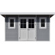 Gartenhaus aus WPC 28 mm, hellgrau, 386x292cm PREMIUM - Woodlife Garden