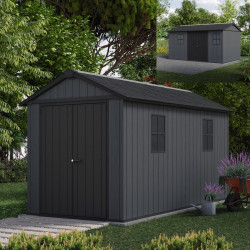 Gartenhaus aus Kunststoff 8,57m² Newton 7513 anthrazitgrau + Fußboden - Keter