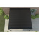 Anlehn-Pavillon mit Lamellendach aus Aluminium 4x3m graphitschwarz - X-METAL