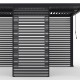 Paneel mit feststehenden Lamellen - 90cm - graphitschwarz - X-METAL