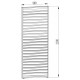 Paneel mit feststehenden Lamellen - 90cm - graphitschwarz - X-METAL