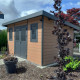 Gartenhaus aus WPC 28mm, Holzoptik braun, 386x292cm PREMIUM - Woodlife Garden