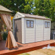 Gartenhaus SunLife HDPE 7,17m² beige + Boden - Jôbu