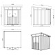 Gartenhaus aus WPC 19,2mm in Holzoptik 4,51m² WINSTON skylight - Woodlife Garden