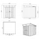 Gartenhaus aus WPC 19,2mm anthrazit 4,51m² GORDON skylight - Woodlife Garden