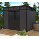 Gartenhaus aus WPC 19,2mm anthrazit 5,95m² WINSTON Skylight - Woodlife Garden