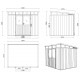 Gartenhaus aus WPC 19,2mm anthrazit 5,95m² WINSTON Skylight - Woodlife Garden