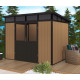 Gartenhaus aus WPC 19,2mm in Holzoptik 5,95m² WINSTON skylight - Woodlife Garden