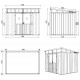 Gartenhaus aus WPC 19,2mm in Holzoptik 5,95m² WINSTON skylight - Woodlife Garden