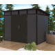 Gartenhaus aus WPC 19,2mm anthrazit 5,95m² GORDON skylight - Woodlife Garden