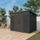 Gartenhaus aus WPC 19,2mm anthrazit 5,95m² GORDON skylight - Woodlife Garden