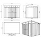 Gartenhaus aus WPC 19,2mm anthrazit 5,95m² GORDON skylight - Woodlife Garden