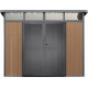 Gartenhaus aus WPC 19,2mm 5,95m² GORDON Skylight in Holzoptik - Woodlife Garden