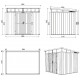 Gartenhaus aus WPC 19,2mm 5,95m² GORDON Skylight in Holzoptik - Woodlife Garden
