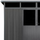 Gartenhaus aus WPC 19,2mm in Anthrazit 7,71m² WINSTON Skylight - Woodlife Garden