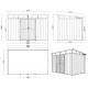 Gartenhaus aus WPC 19,2mm in Holzoptik 7,71m² GORDON Skylight - Woodlife Garden