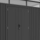 Gartenhaus aus verzinktem Stahl Kosto mit Pultdach dunkelgrau 5,71m² + Verankerungskit X-Metal