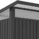 Gartenhaus aus verzinktem Stahl Kosto mit Pultdach dunkelgrau 5,71m² + Verankerungskit X-Metal