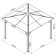 Pavillon 300x300cm aus anthrazitem Alu und Polycarbonat - X-METAL