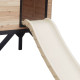 Stelzenhaus aus thermobehandeltem FSC-Holz mit Rutsche Floutch - Abracadaprout