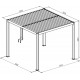 Pavillon mit Lamellendach aus Aluminium freistehend + motorisiert in Graphitschwarz 3x3m - mit Fernbedienung - X-METAL
