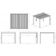 Pavillon mit Lamellendach aus Aluminium freistehend + motorisiert in Graphitschwarz 4x3m - mit Fernbedienung - X-METAL