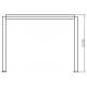 Pavillon mit Lamellendach aus Aluminium freistehend + motorisiert in Graphitschwarz 4x3m - mit Fernbedienung - X-METAL