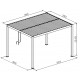 Pavillon mit Lamellendach aus Aluminium freistehend + motorisiert in Graphitschwarz 4x3m - mit Fernbedienung - X-METAL