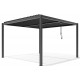 Pavillon mit Lamellendach aus Aluminium freistehend in Graphitschwarz - mit Fernbedienung - X-METAL