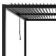 Pavillon mit Lamellendach aus Aluminium freistehend in Graphitschwarz - mit Fernbedienung - X-METAL