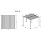 Pavillon mit Lamellendach aus Aluminium freistehend in Graphitschwarz - mit Fernbedienung - X-METAL