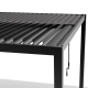 Pavillon mit Lamellendach aus Aluminium FIRST freistehend 3x4m in Graphitschwarz - X-METAL
