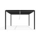 Pavillon mit Lamellendach aus Aluminium FIRST freistehend 3x4m in Graphitschwarz - X-METAL