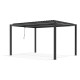 Pavillon mit Lamellendach aus Aluminium FIRST freistehend 3x4m in Graphitschwarz - X-METAL