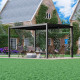 Pavillon mit Lamellendach aus Aluminium FIRST freistehend 3x4m in Graphitschwarz - X-METAL
