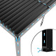 Pavillon mit Lamellendach aus Aluminium freistehend + motorisiert DOBLA mit doppelten Lamellen in Graphitschwarz 4x3m - X-METAL