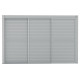 Komplette Wand aus 3 Schiebepaneelen mit verstellbaren Lamellen - 300cm - hellgrau - X-METAL