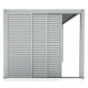 Komplette Wand aus 3 Schiebepaneelen mit verstellbaren Lamellen - 400cm - hellgrau - X-METAL