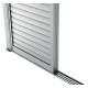 Komplette Wand aus 3 Schiebepaneelen mit verstellbaren Lamellen - 400cm - hellgrau - X-METAL