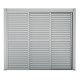 Komplette Wand aus 3 Schiebepaneelen mit verstellbaren Lamellen - 400cm - hellgrau - X-METAL