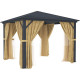 Vorhänge für Pavillon 300x300cm aus anthrazitem Alu und Polycarbonat - X-METAL