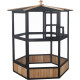 Vogelvoliere aus thermobehandeltem FSC-Holz Durchm. 150cm x H.164cm - Shelty Pet