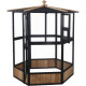 Vogelvoliere aus thermobehandeltem FSC-Holz Durchm. 150cm x H.164cm - Shelty Pet