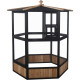 Vogelvoliere aus thermobehandeltem FSC-Holz Durchm. 150cm x H.164cm - Shelty Pet
