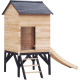 Stelzenhaus aus thermobehandeltem FSC-Holz mit Rutsche Floutch - Abracadaprout