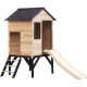 Stelzenhaus aus thermobehandeltem FSC-Holz mit Rutsche Floutch - Abracadaprout